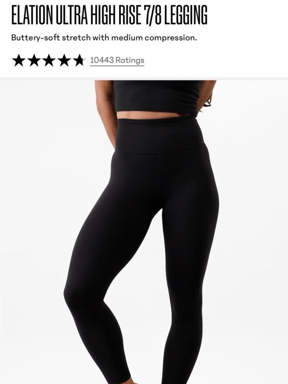 Athleta Elation Ultra High-Rise Leggings โ Black